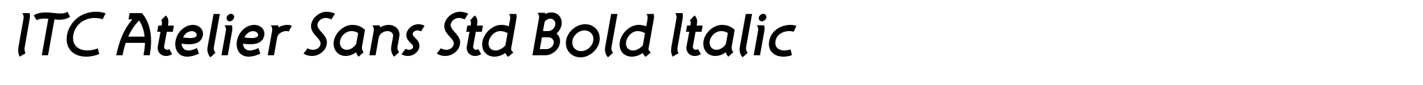 ITC Atelier Sans Std Bold Italic image